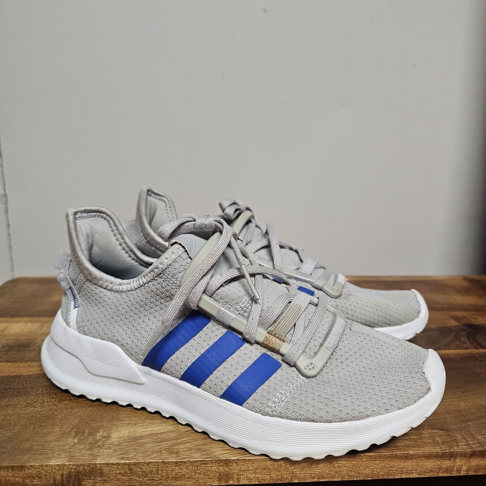Adidas Kids Originals U Path Run Gray Blue Sneakers Basketball Big Boys Size 3 - Picture 3 of 8